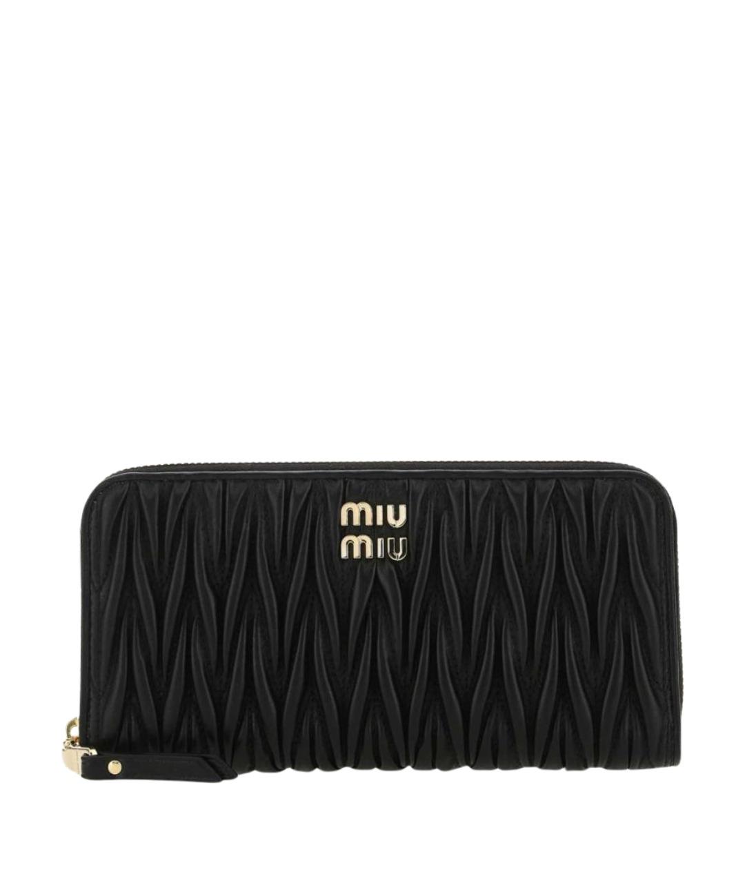 MIU MIU Черный кожаный кошелек, фото 1