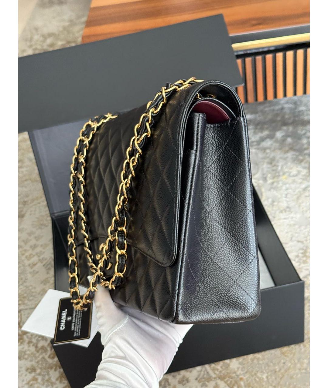 CHANEL Черная кожаная сумка через плечо, фото 4
