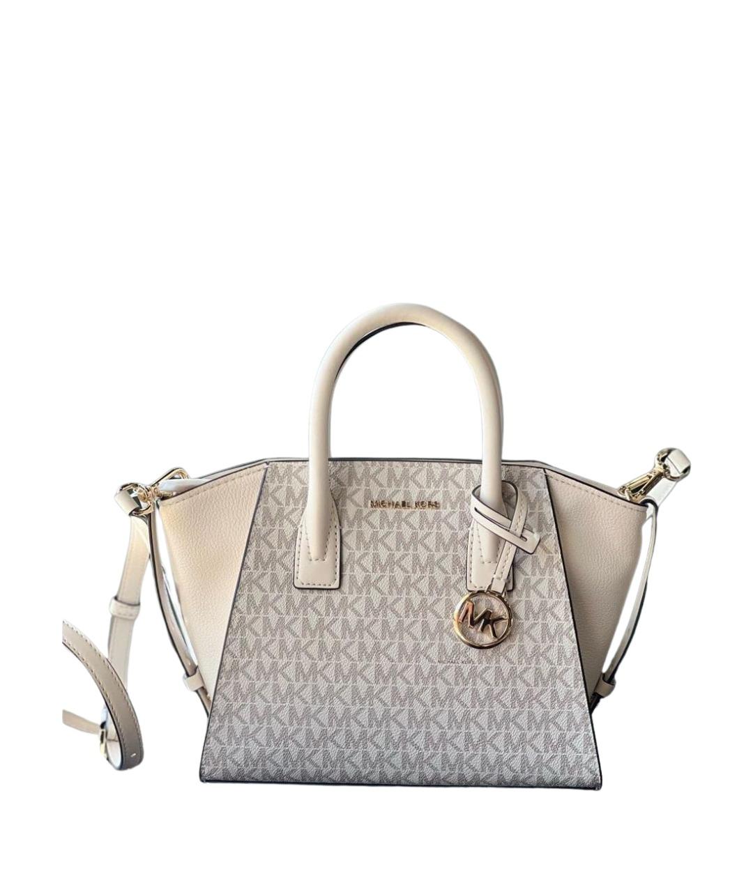 MICHAEL KORS Бежевая кожаная сумка с короткими ручками, фото 1