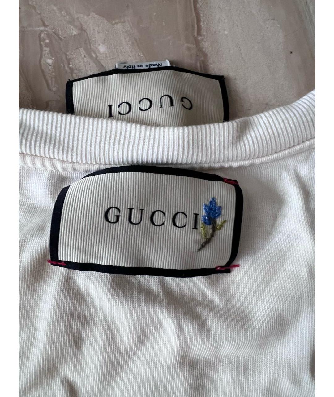 GUCCI Бежевая хлопковая футболка, фото 3