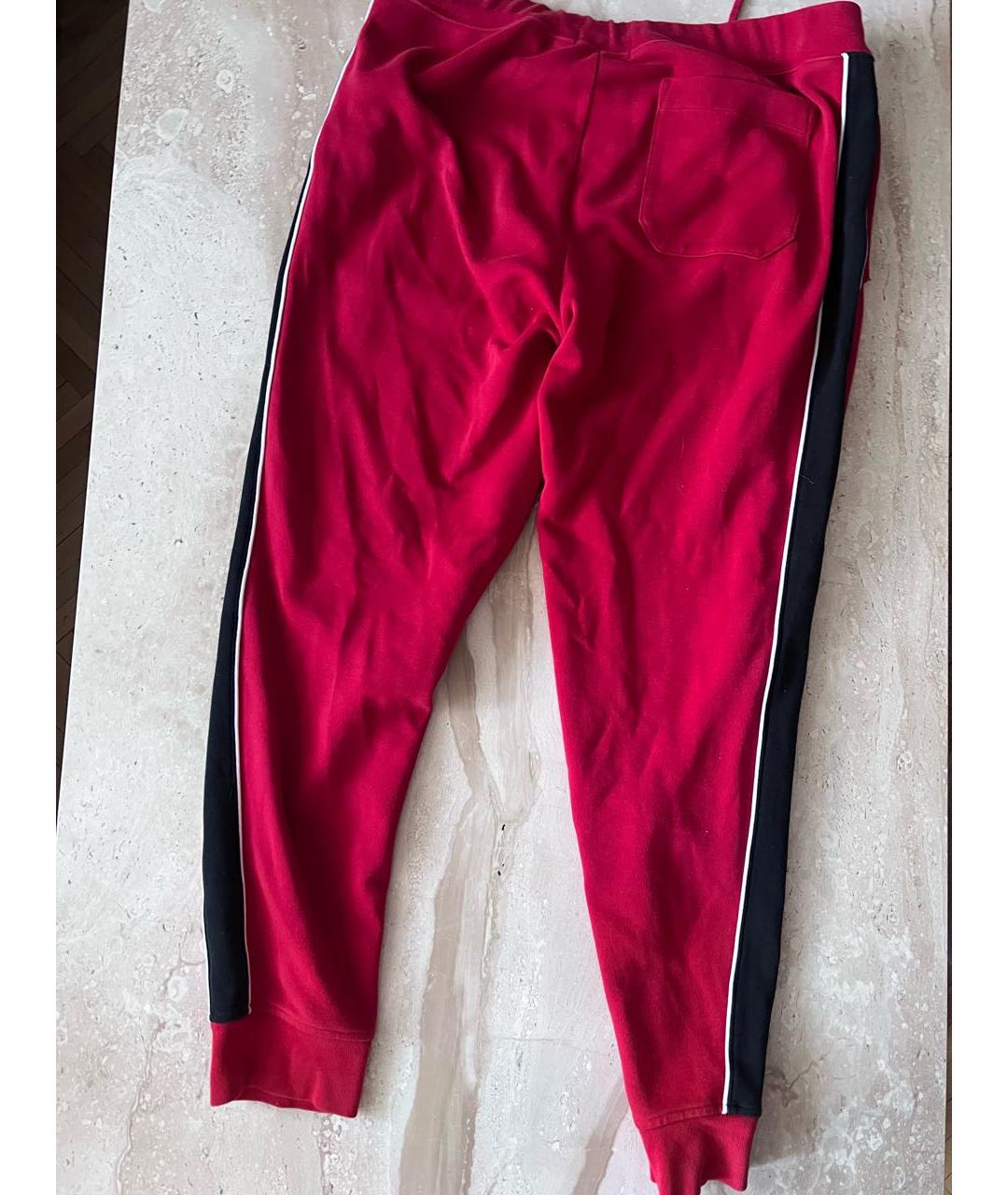 POLO RALPH LAUREN Красные хлопковые повседневные брюки, фото 2
