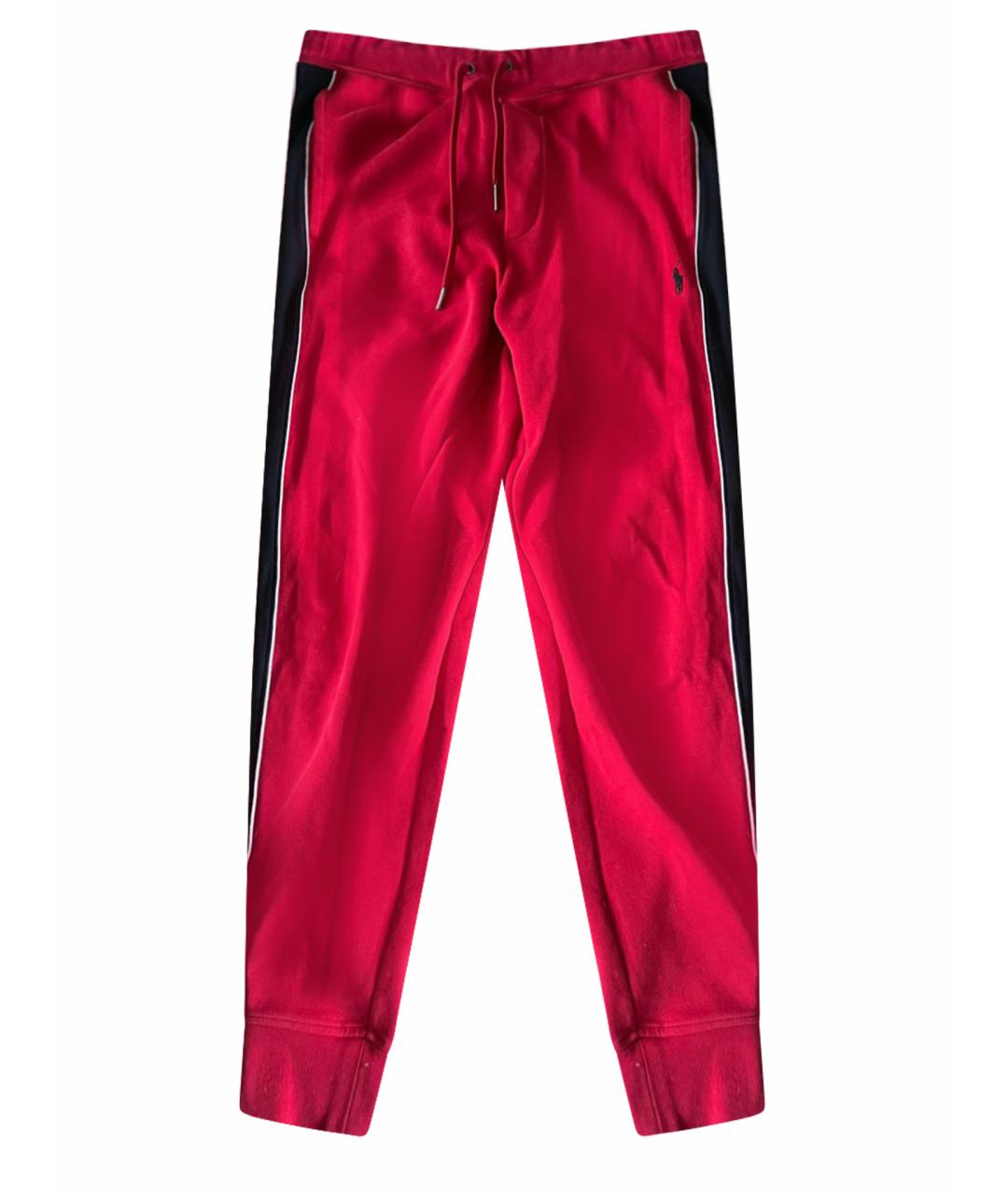 POLO RALPH LAUREN Красные хлопковые повседневные брюки, фото 1