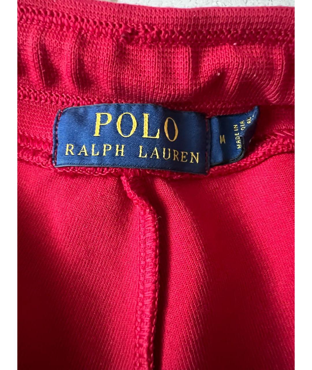 POLO RALPH LAUREN Красные хлопковые повседневные брюки, фото 4