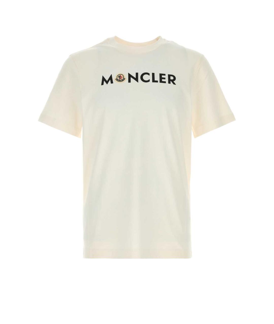 MONCLER Белая хлопковая футболка, фото 1