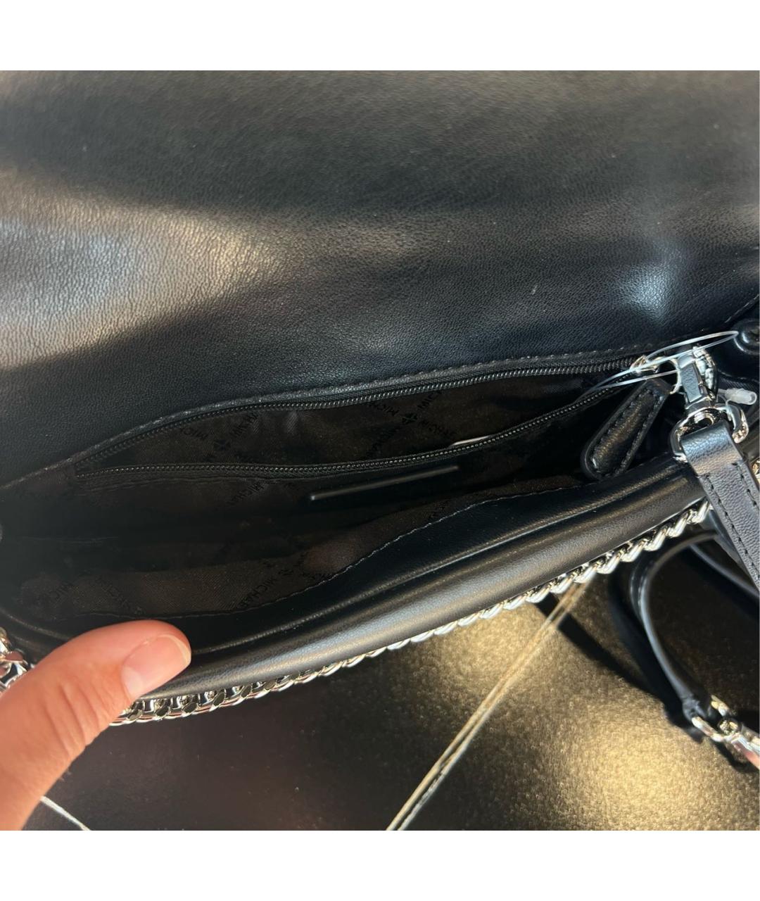 MICHAEL KORS Черная сумка через плечо из искусственной кожи, фото 4