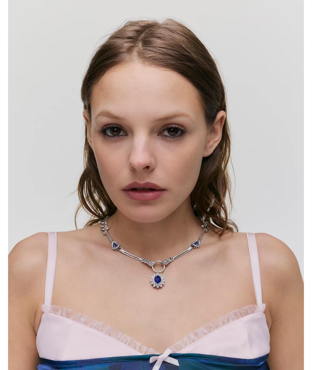 MARC JACOBS Серебряное металлическое колье, фото 8