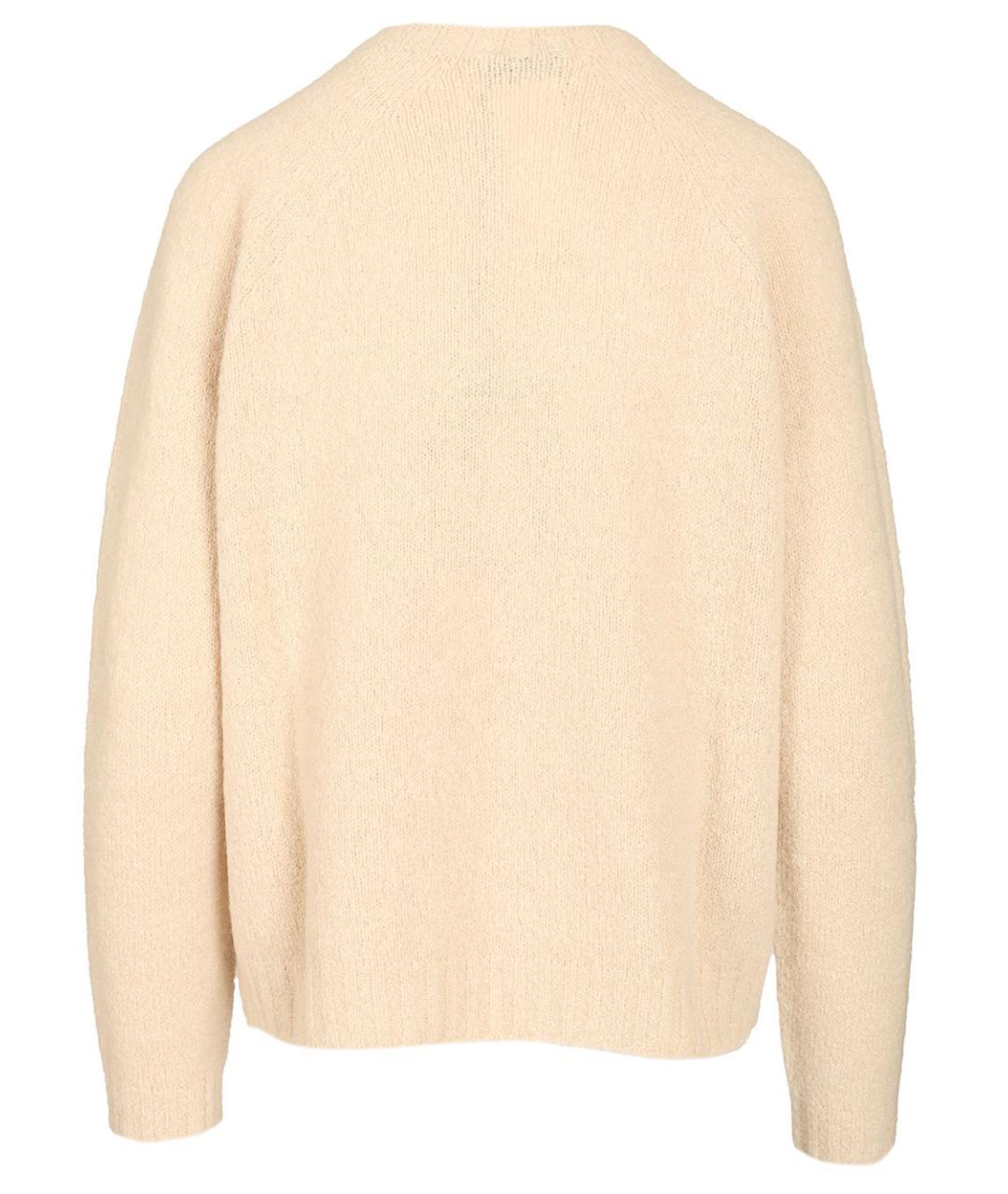 WEEKEND MAX MARA Бежевый шерстяной джемпер / свитер, фото 2