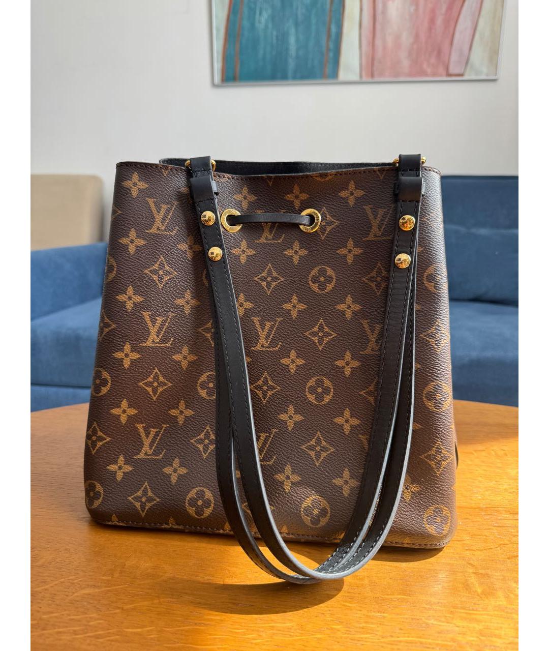LOUIS VUITTON Коричневый кожаный рюкзак, фото 3