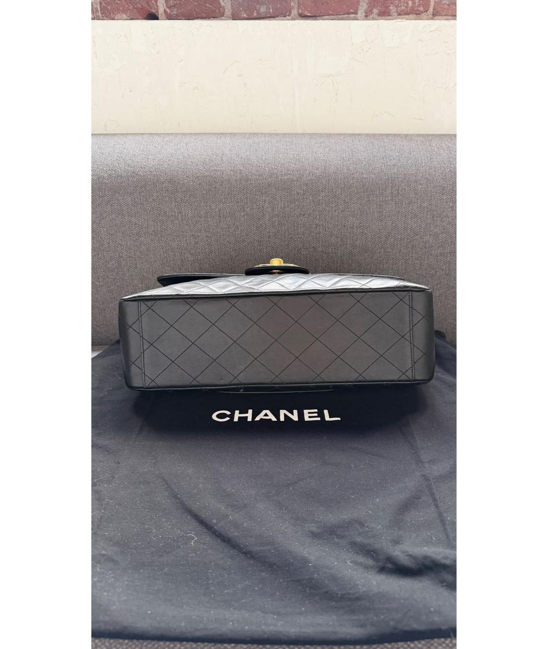 CHANEL Черная кожаная сумка через плечо, фото 6