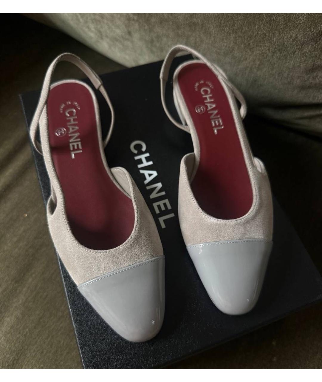 CHANEL Серые замшевые туфли, фото 2