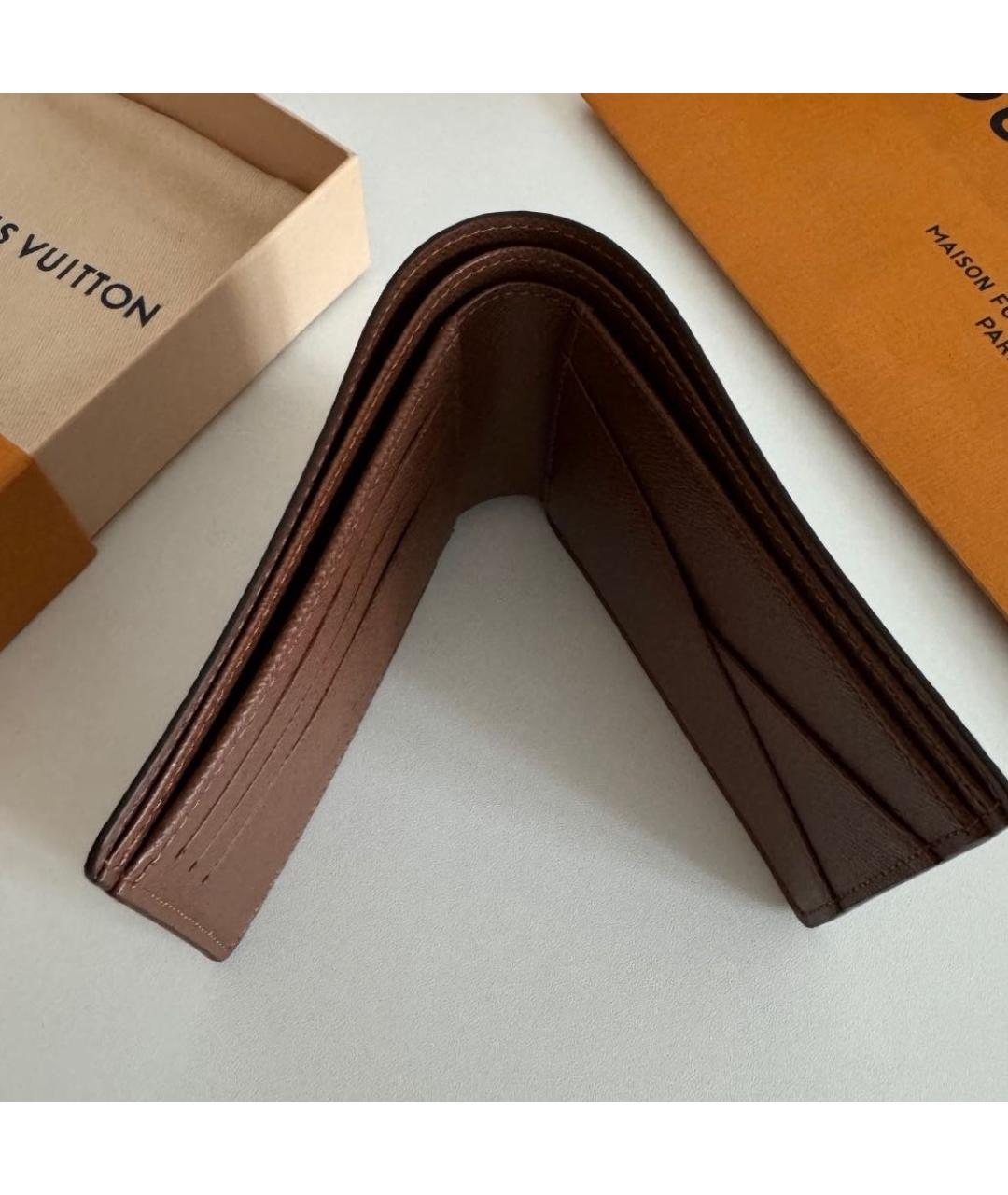 LOUIS VUITTON Коричневый кошелек, фото 4