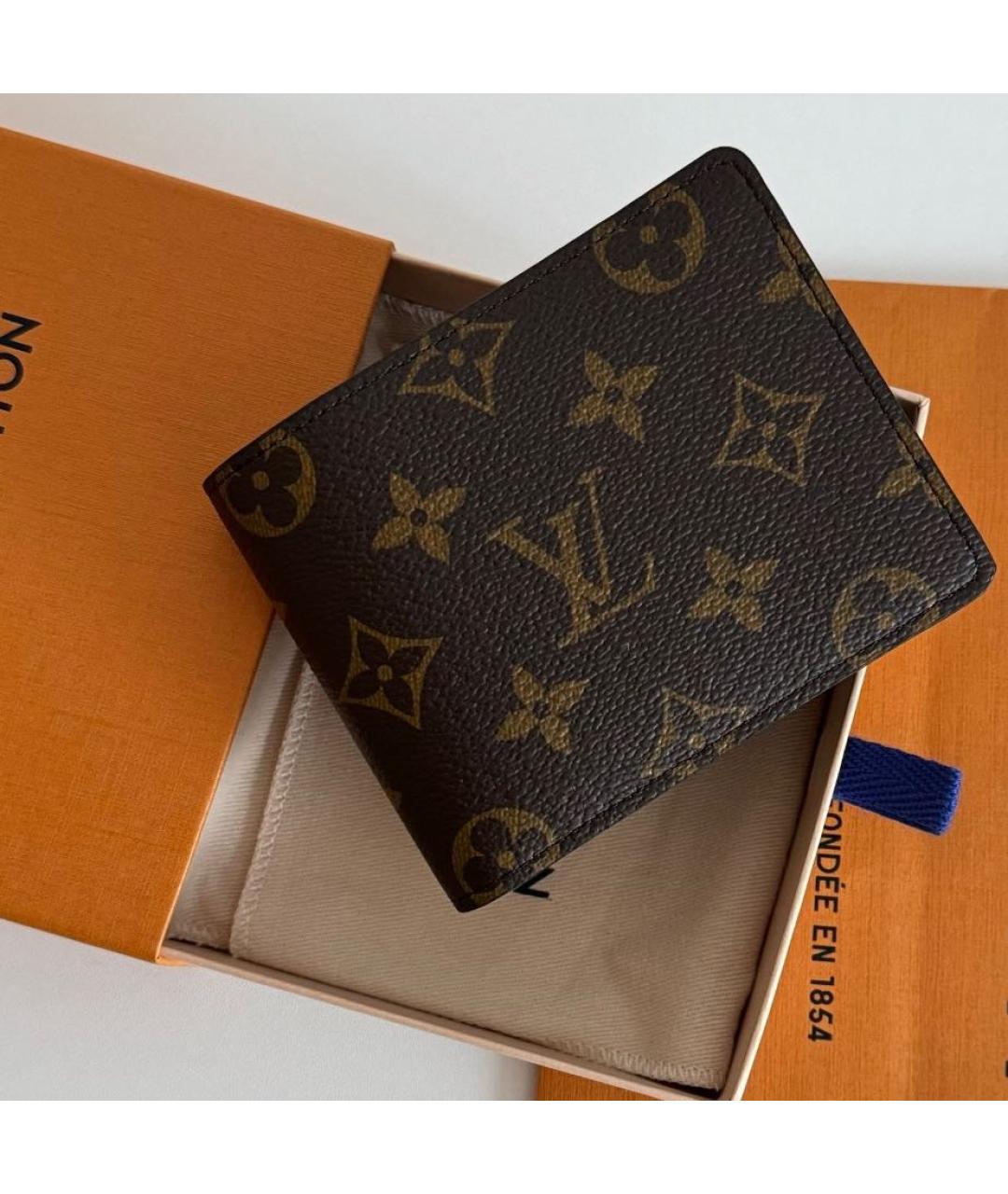 LOUIS VUITTON Коричневый кошелек, фото 3