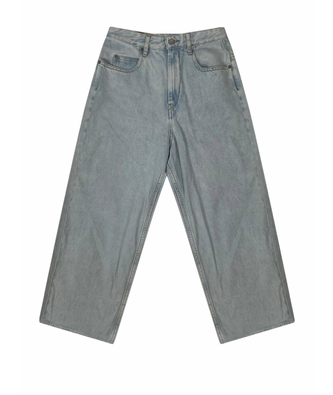 ISABEL MARANT Голубые хлопковые прямые джинсы, фото 1
