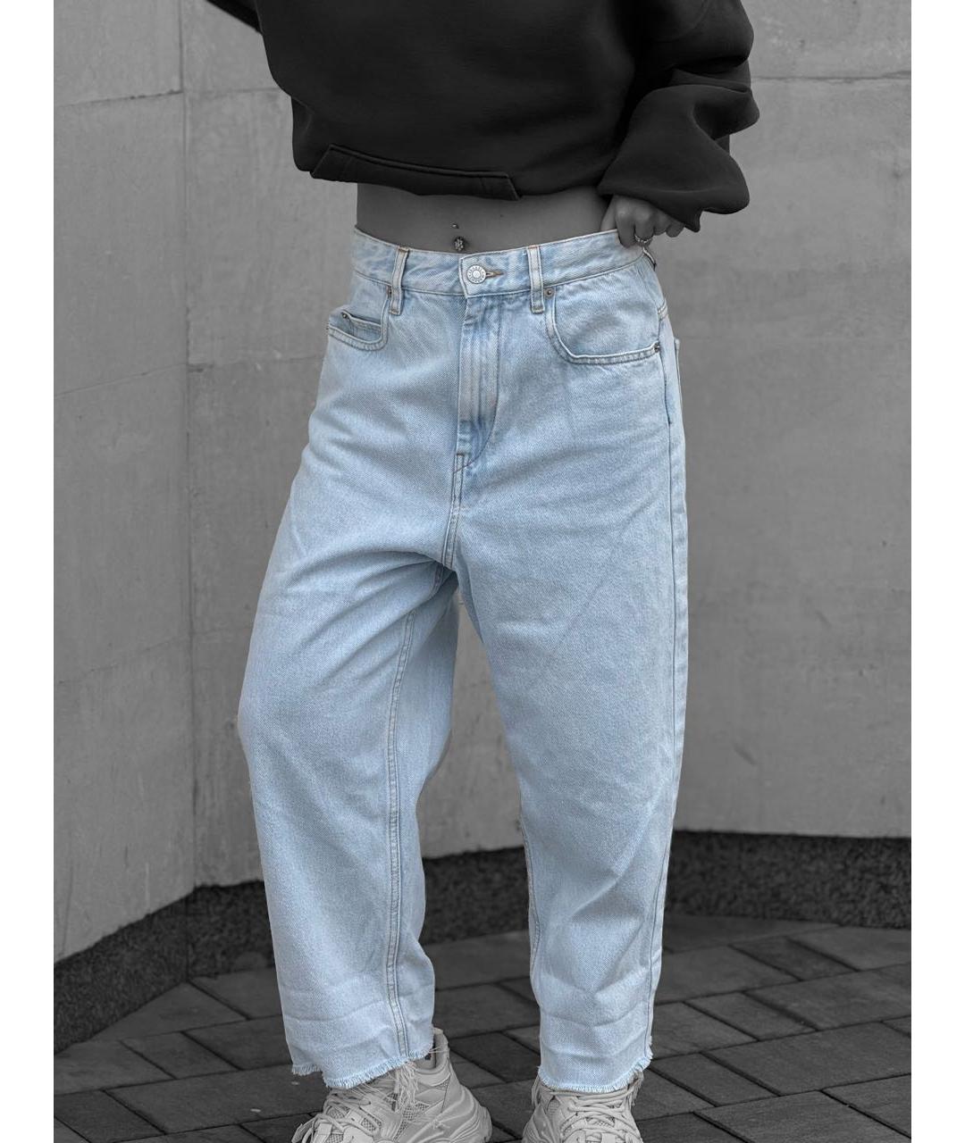 ISABEL MARANT Голубые хлопковые прямые джинсы, фото 5