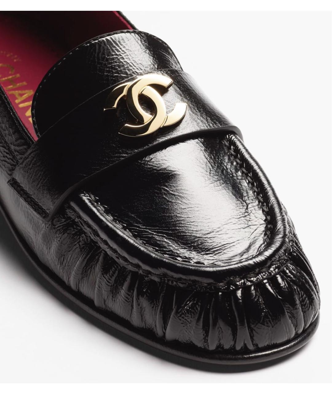 CHANEL Черные кожаные лоферы, фото 5