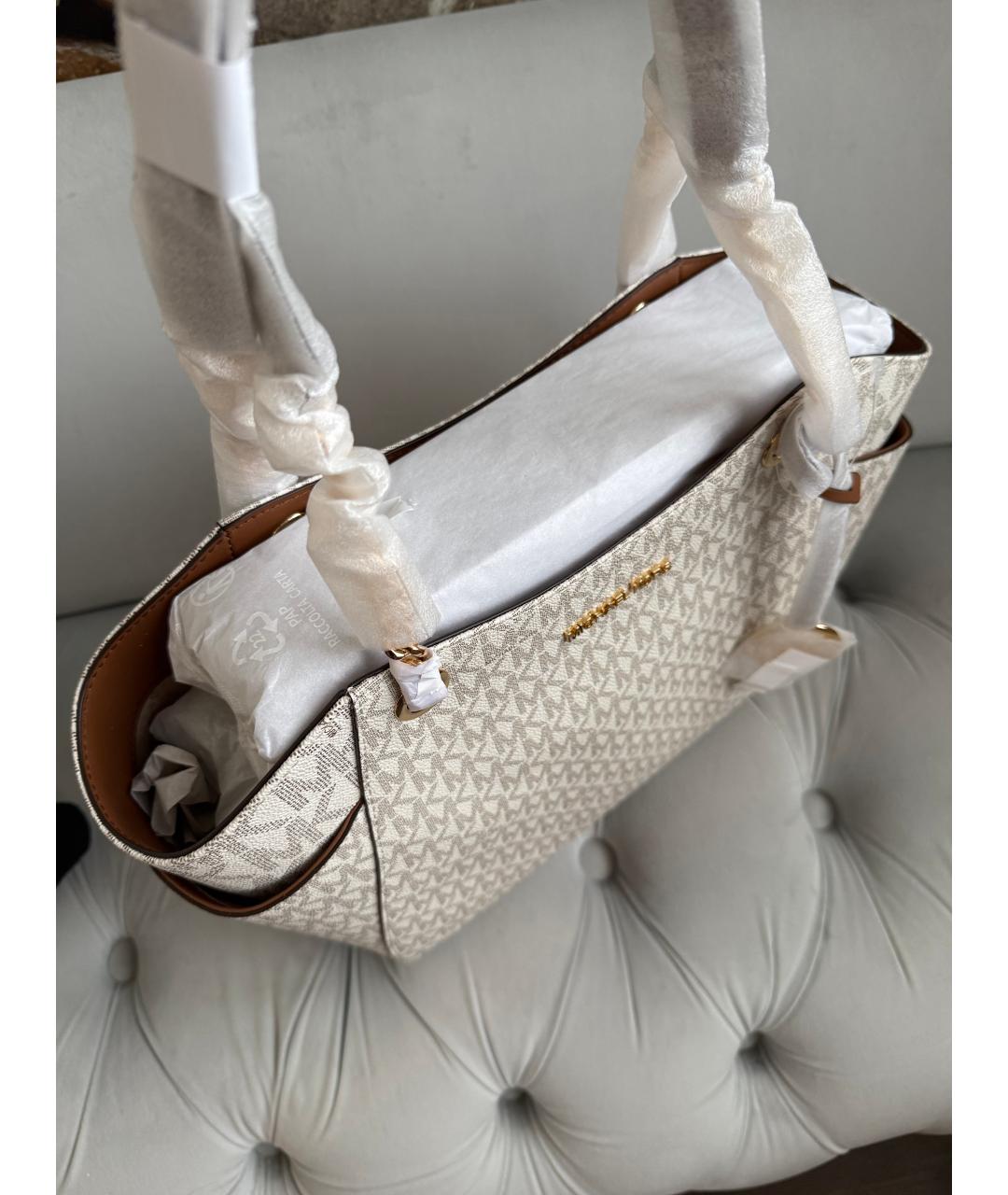 MICHAEL KORS Бежевая сумка тоут, фото 9