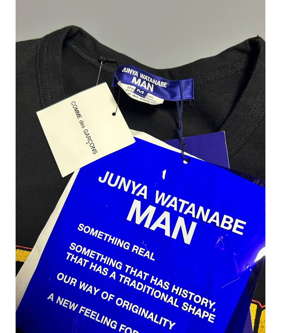 JUNYA WATANABE Черная хлопковая футболка, фото 3