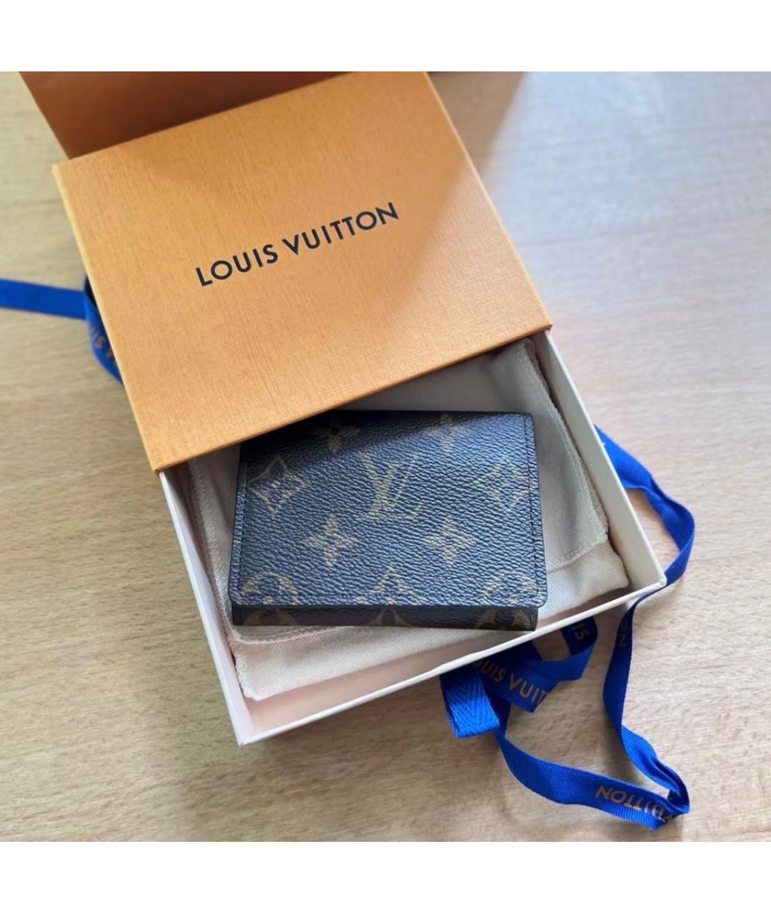 LOUIS VUITTON Коричневый кошелек, фото 4
