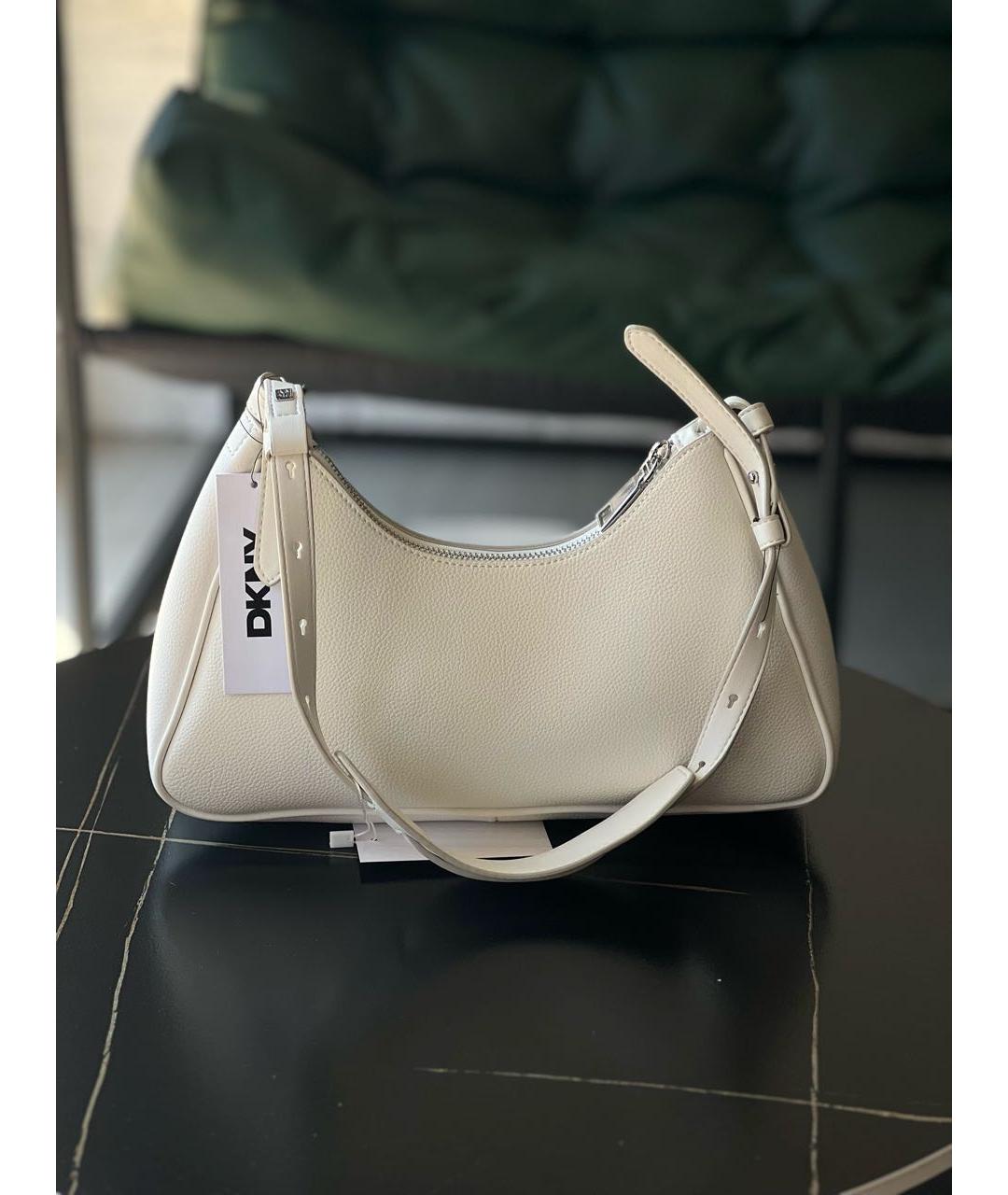 DKNY Белая сумка через плечо из искусственной кожи, фото 3