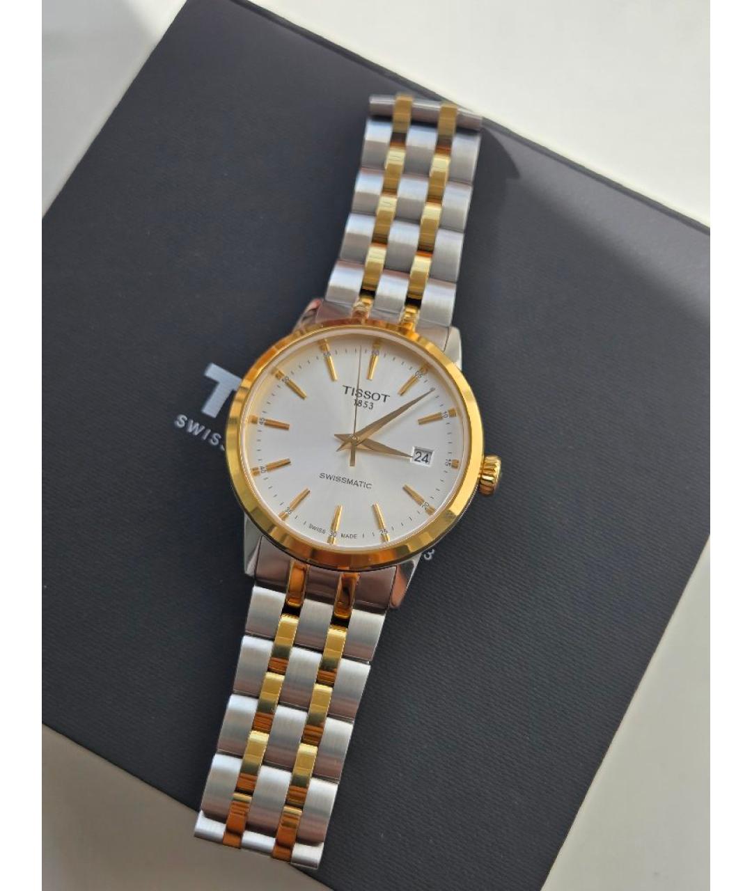 TISSOT Серебряные стальные часы, фото 5