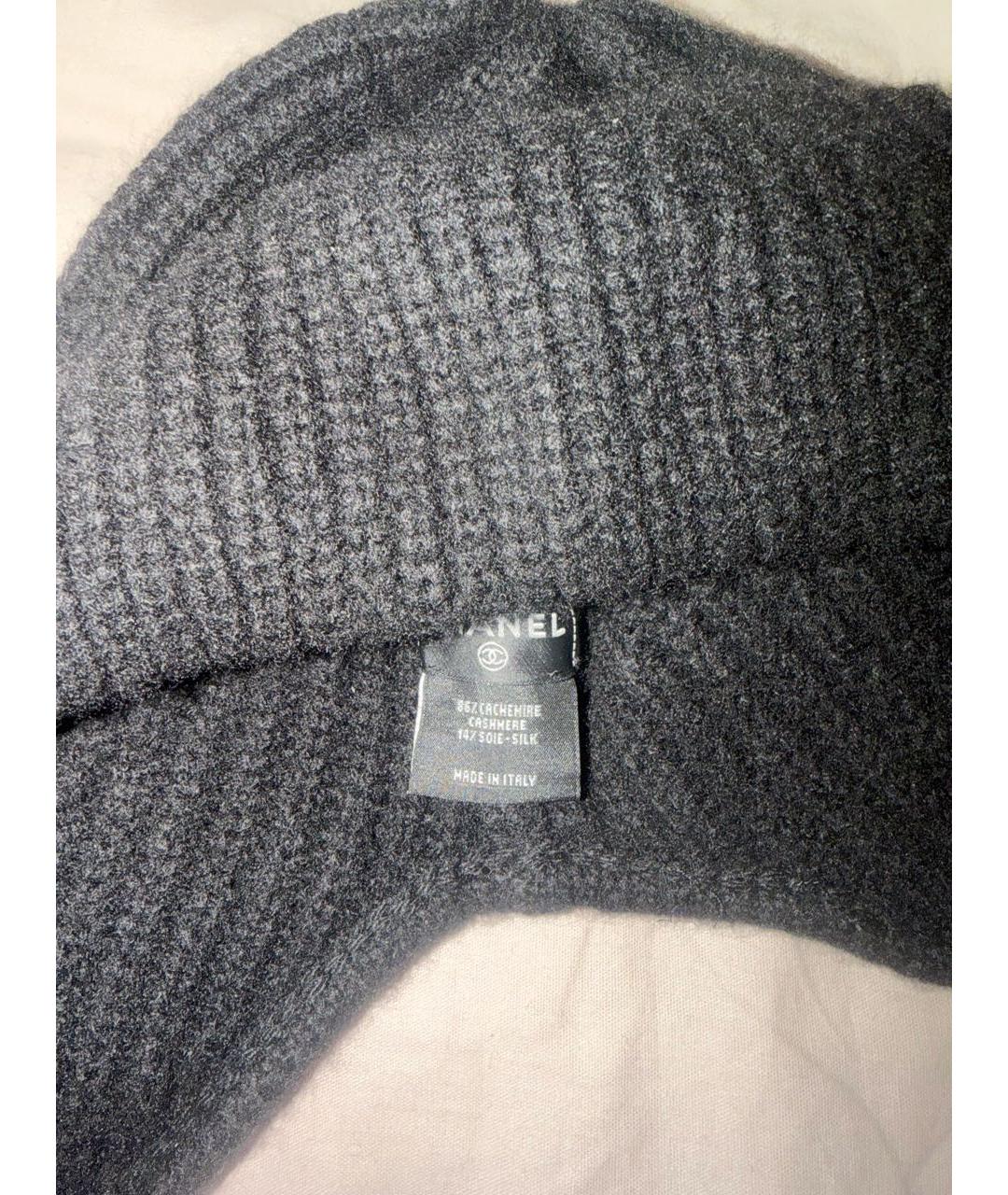 CHANEL Черная кашемировая шапка, фото 4