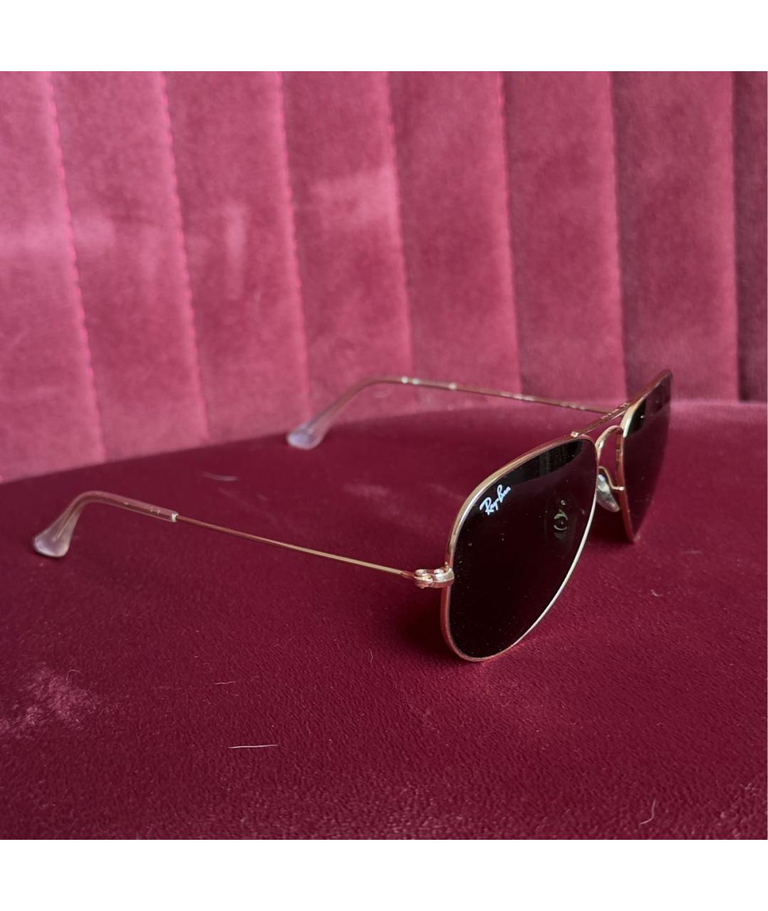 RAY BAN Черные металлические солнцезащитные очки, фото 2