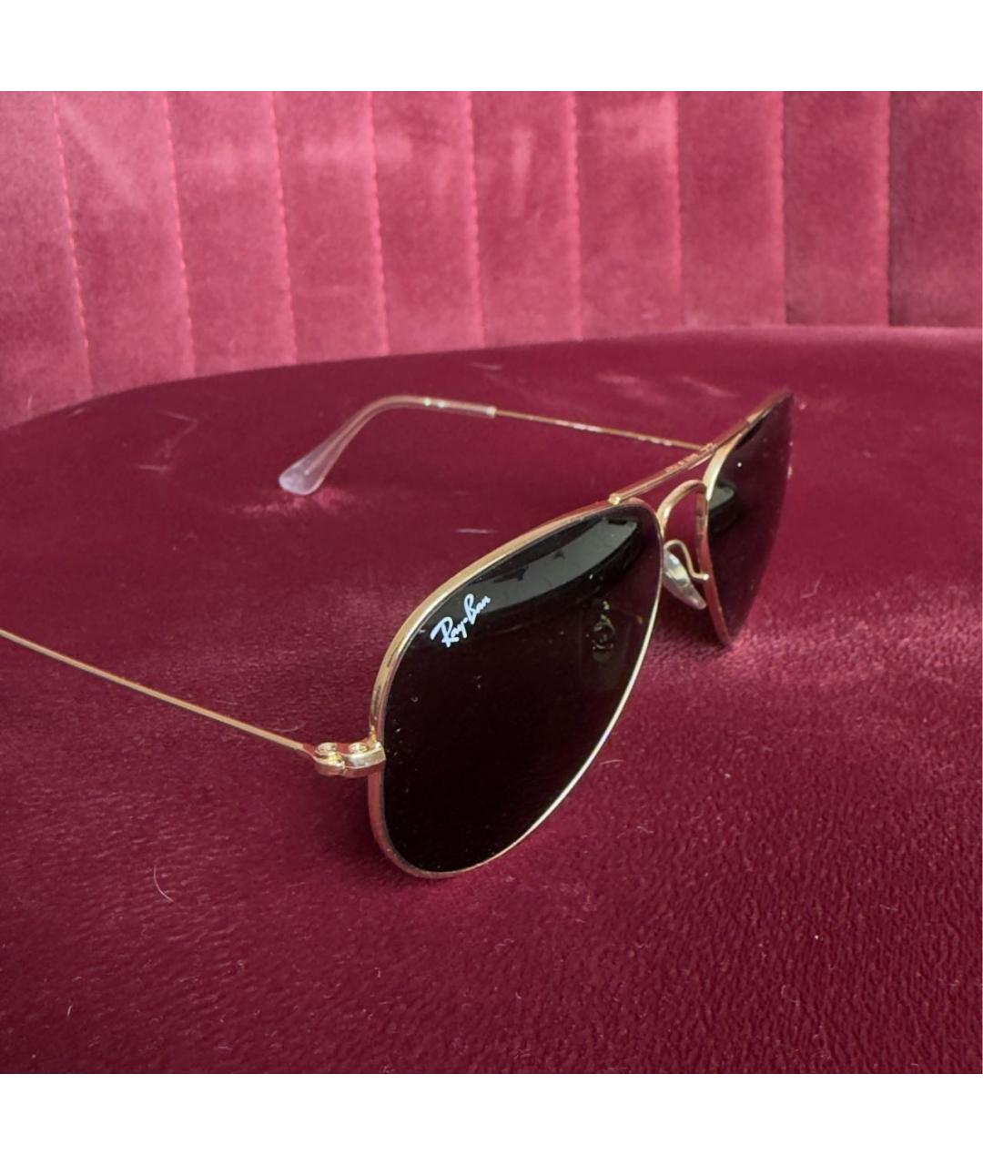 RAY BAN Черные металлические солнцезащитные очки, фото 3