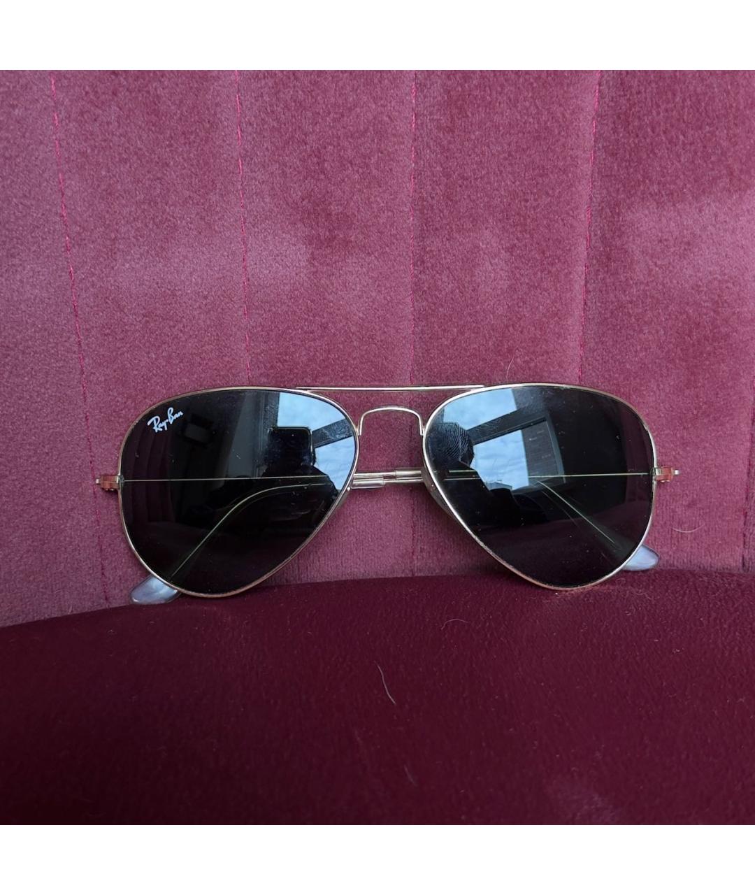 RAY BAN Черные металлические солнцезащитные очки, фото 5