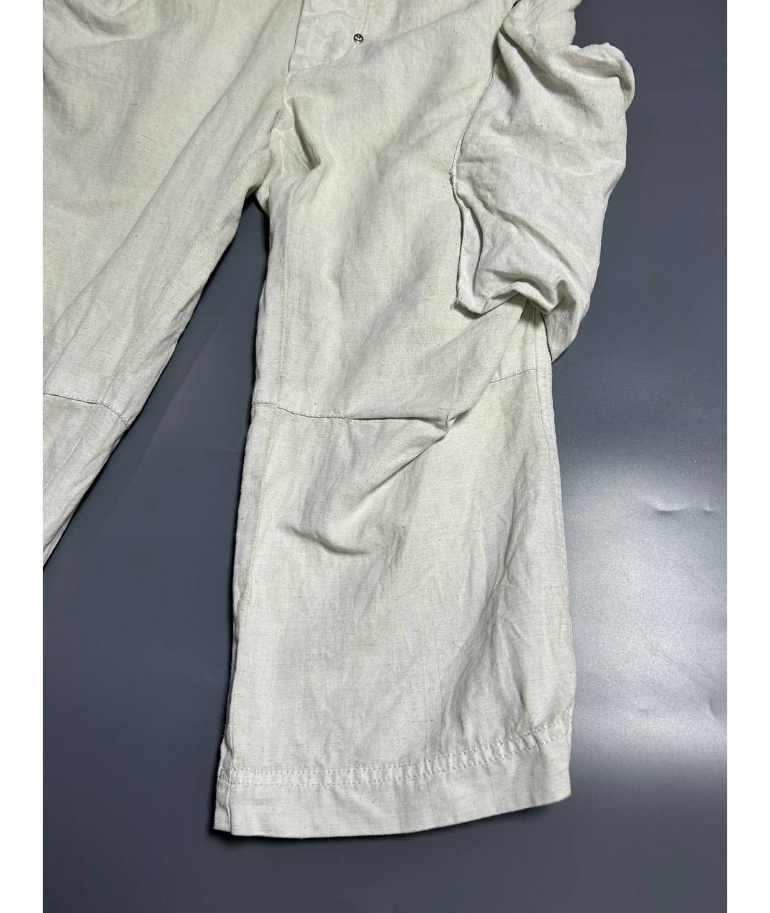 VIVIENNE WESTWOOD Белые хлопковые повседневные брюки, фото 4