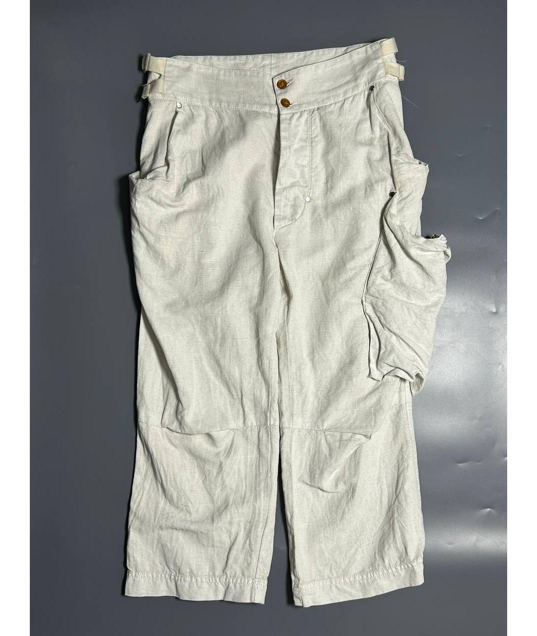VIVIENNE WESTWOOD Белые хлопковые повседневные брюки, фото 9