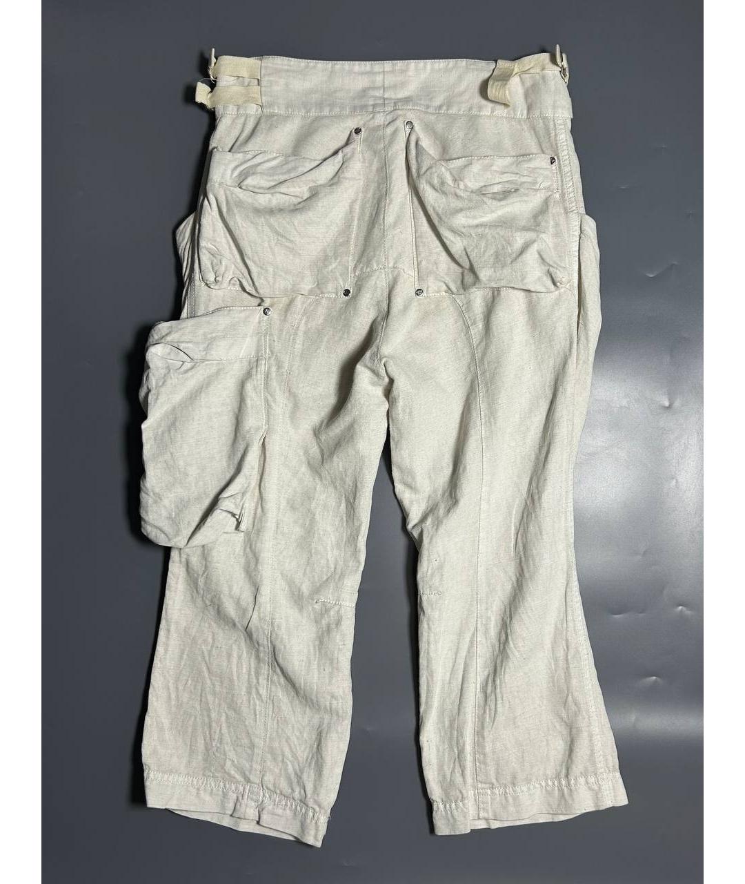 VIVIENNE WESTWOOD Белые хлопковые повседневные брюки, фото 2