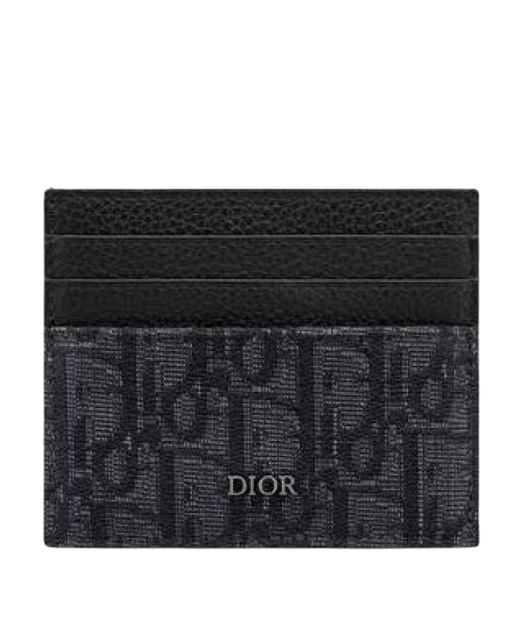CHRISTIAN DIOR Черный кожаный кардхолдер, фото 1