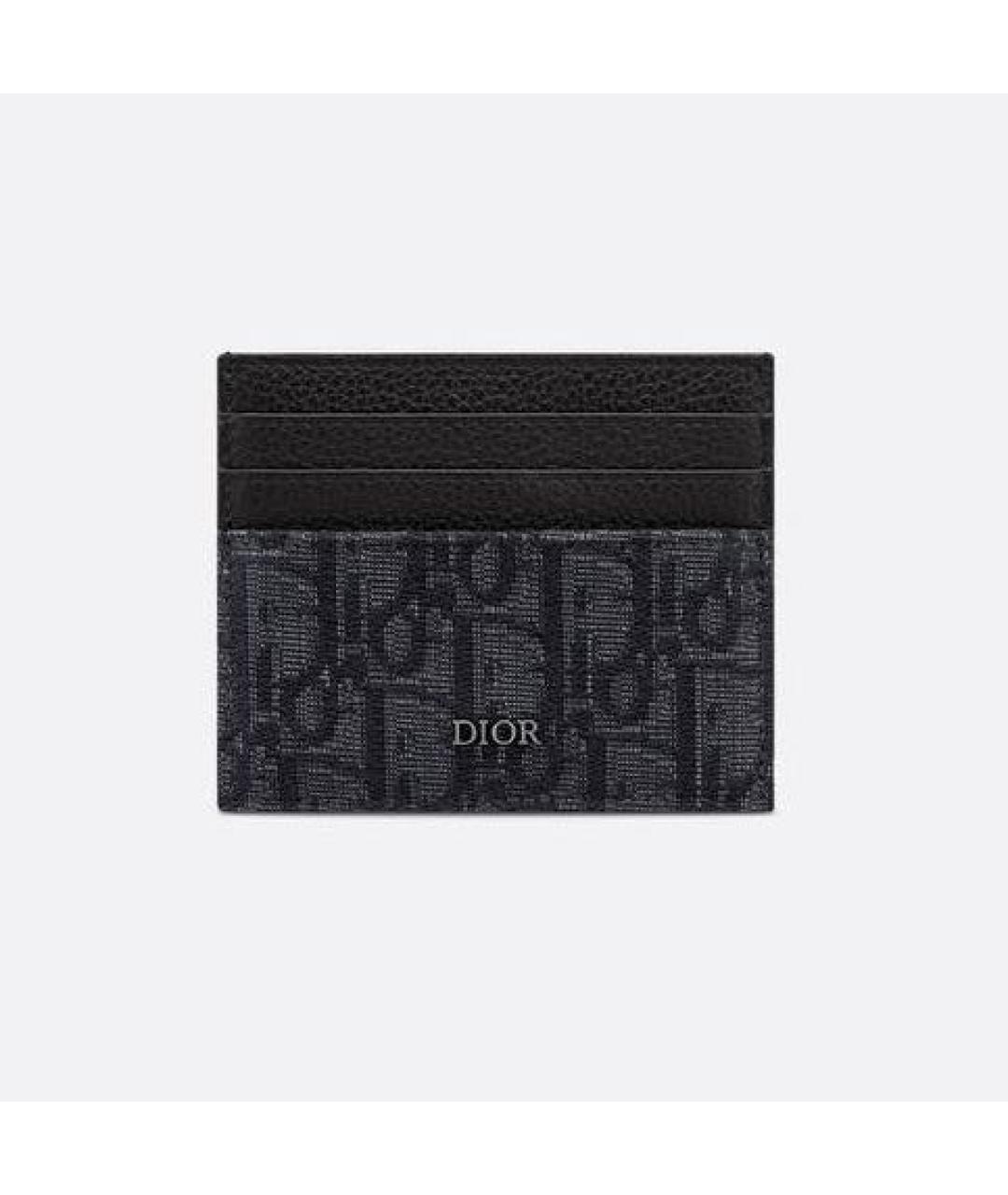 CHRISTIAN DIOR Черный кожаный кардхолдер, фото 5