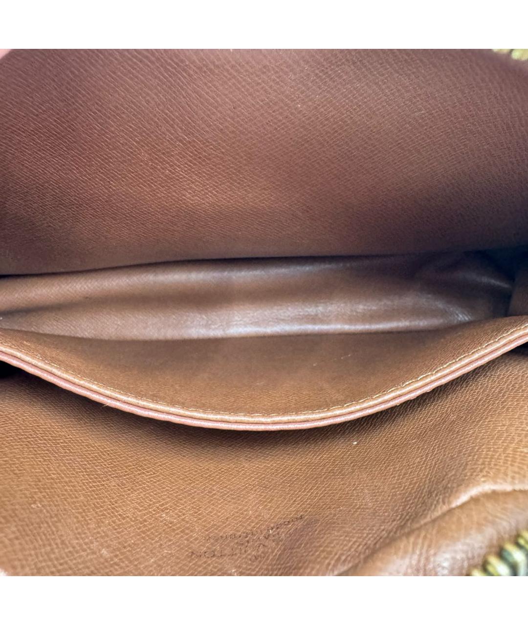 LOUIS VUITTON Коричневая кожаная сумка на плечо, фото 5