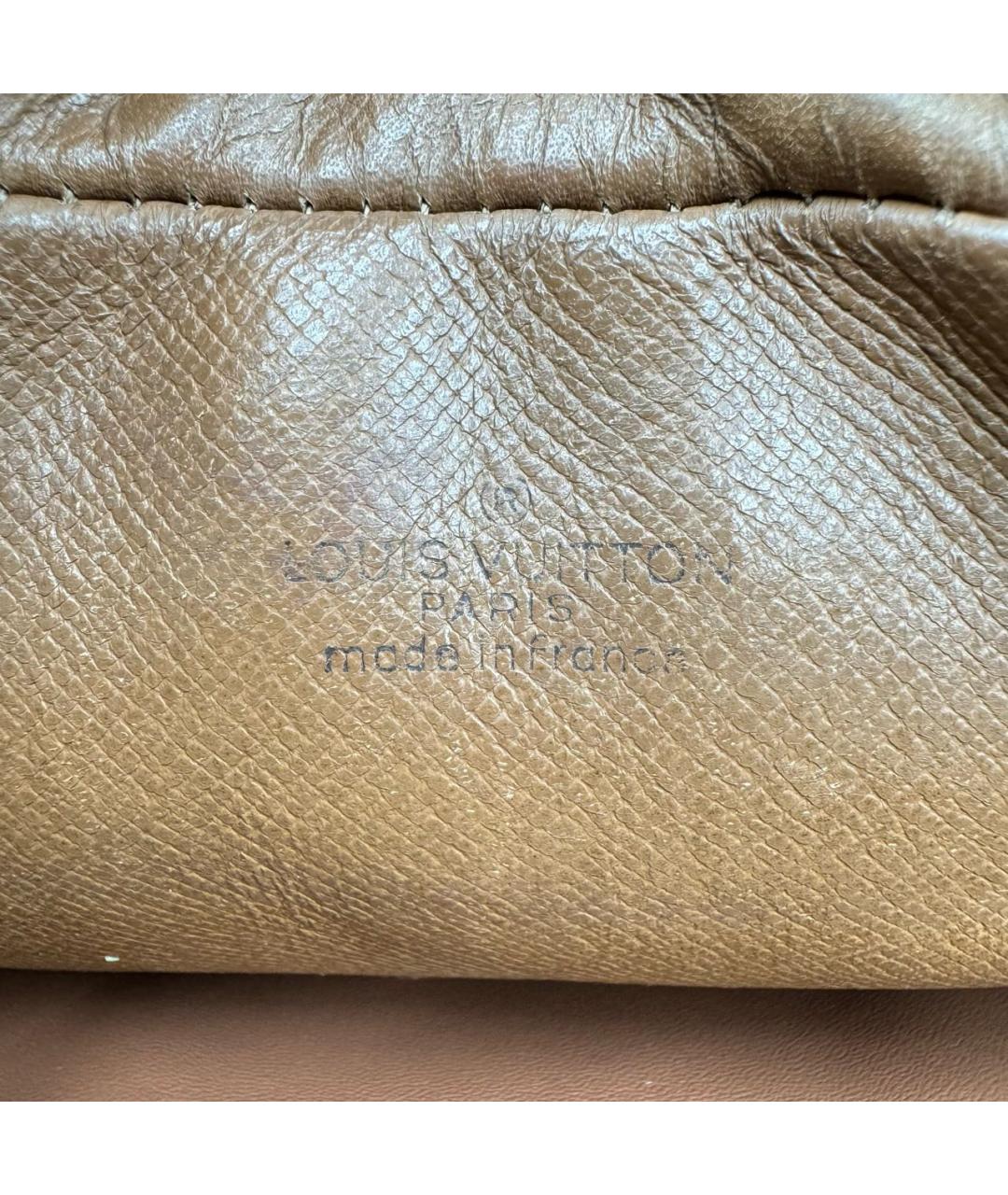 LOUIS VUITTON Коричневая кожаная сумка на плечо, фото 6