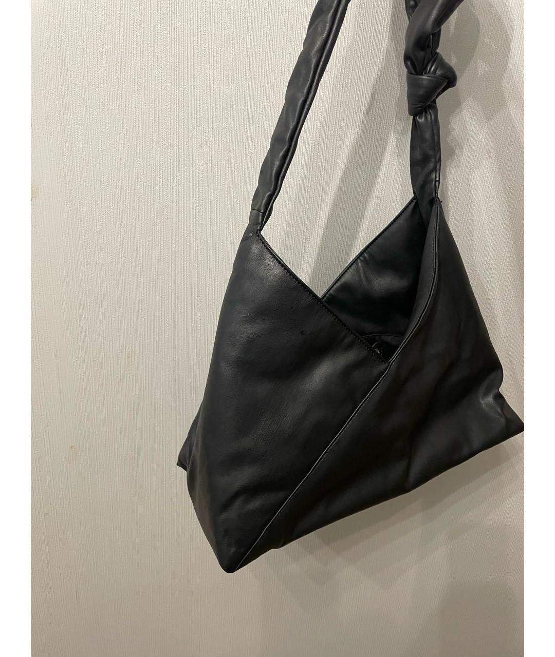 MAISON MARGIELA Черная сумка тоут из искусственной кожи, фото 3