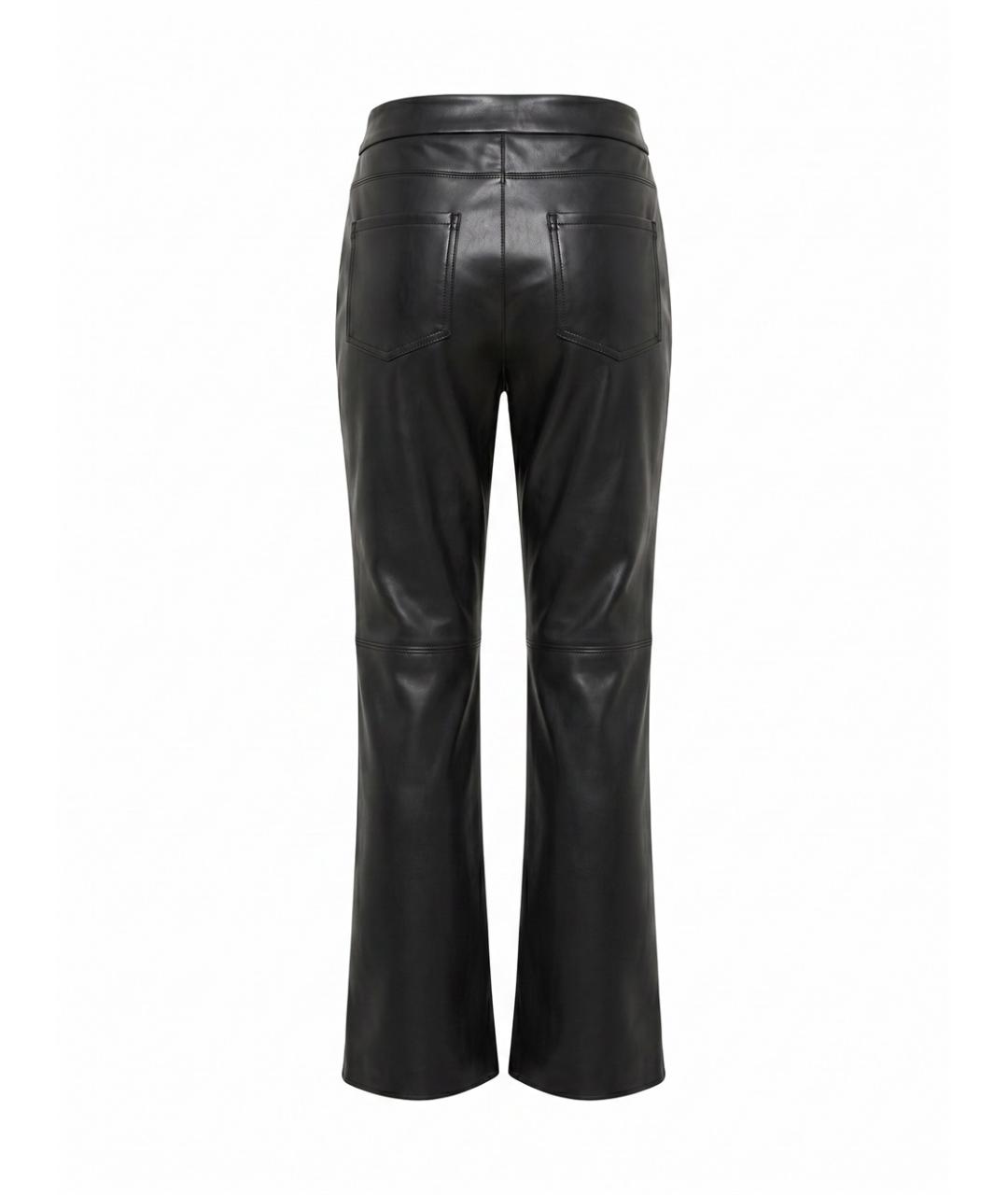 MAX MARA Черные полиэстеровые прямые брюки, фото 2