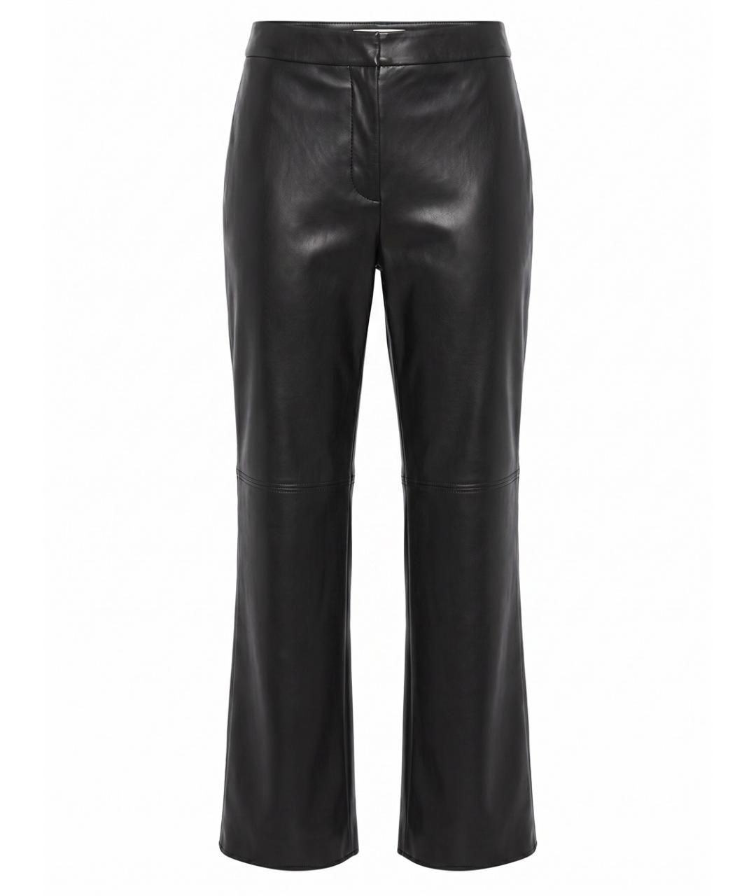 MAX MARA Черные полиэстеровые прямые брюки, фото 1
