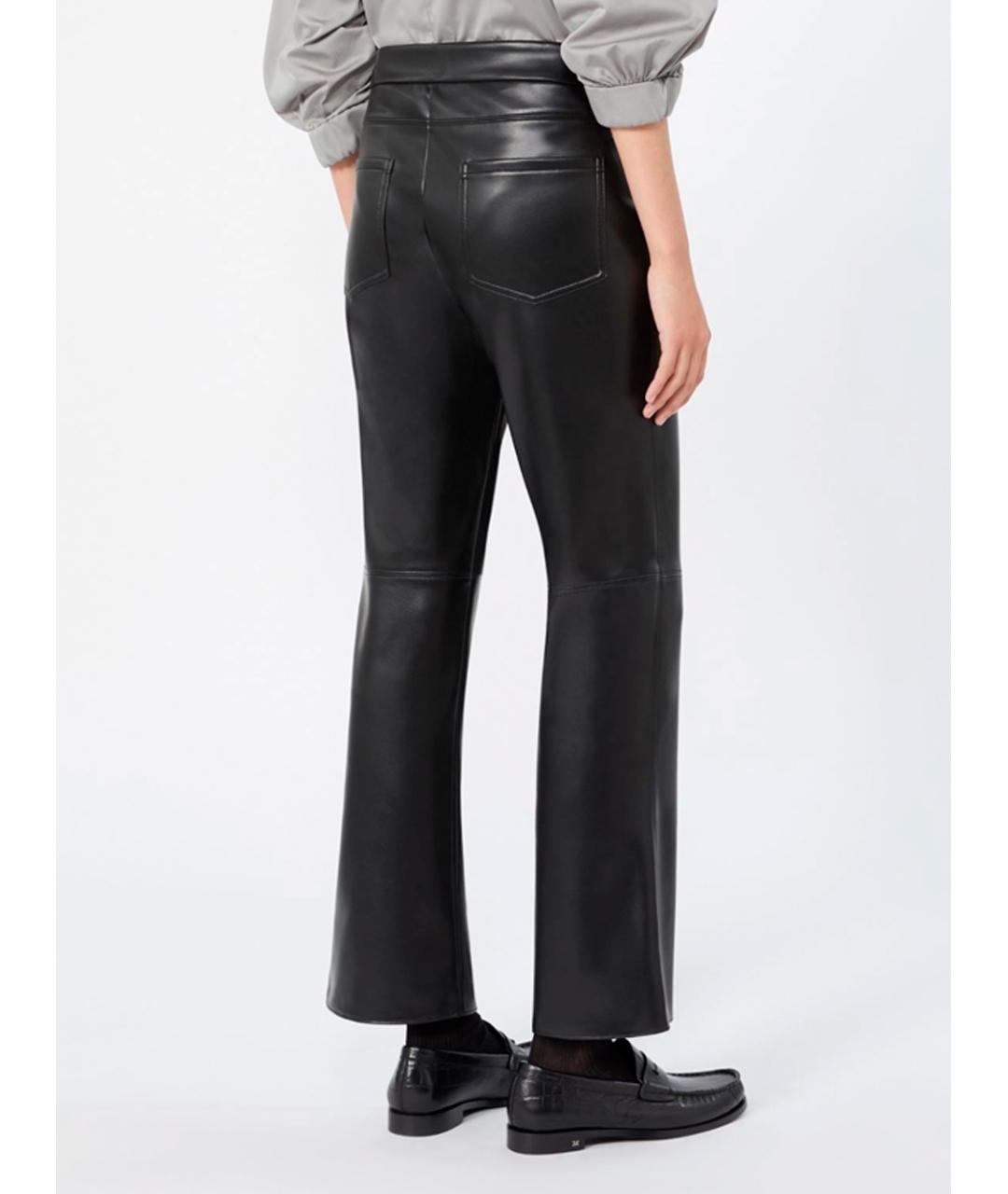 MAX MARA Черные полиэстеровые прямые брюки, фото 5
