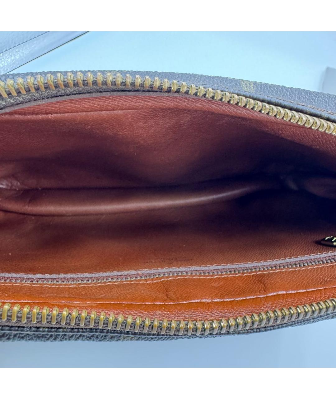 LOUIS VUITTON Коричневая кожаная сумка на плечо, фото 4