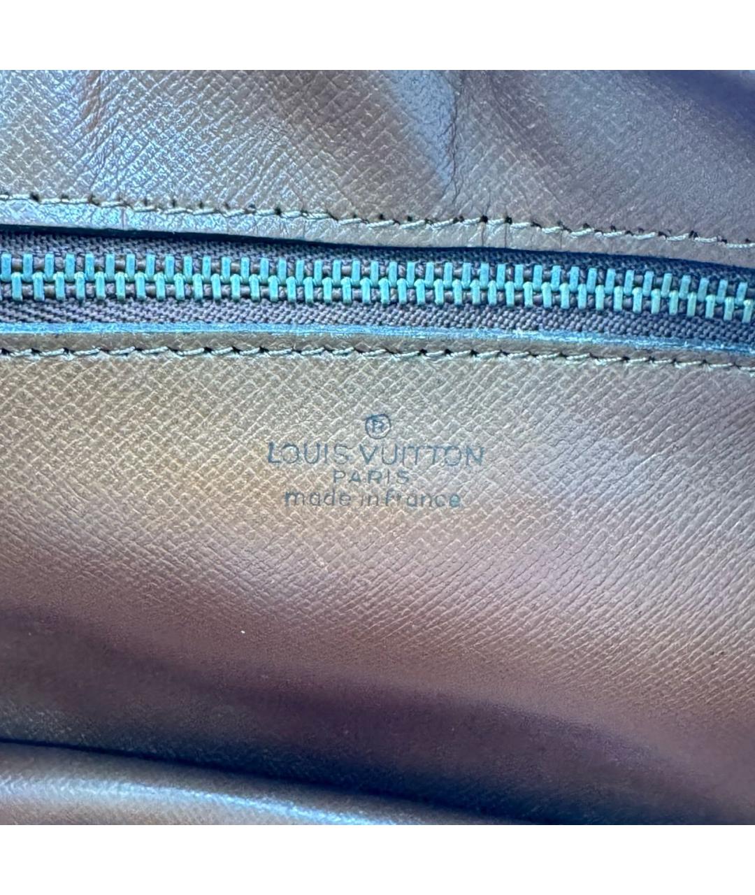 LOUIS VUITTON Коричневая кожаная сумка на плечо, фото 5