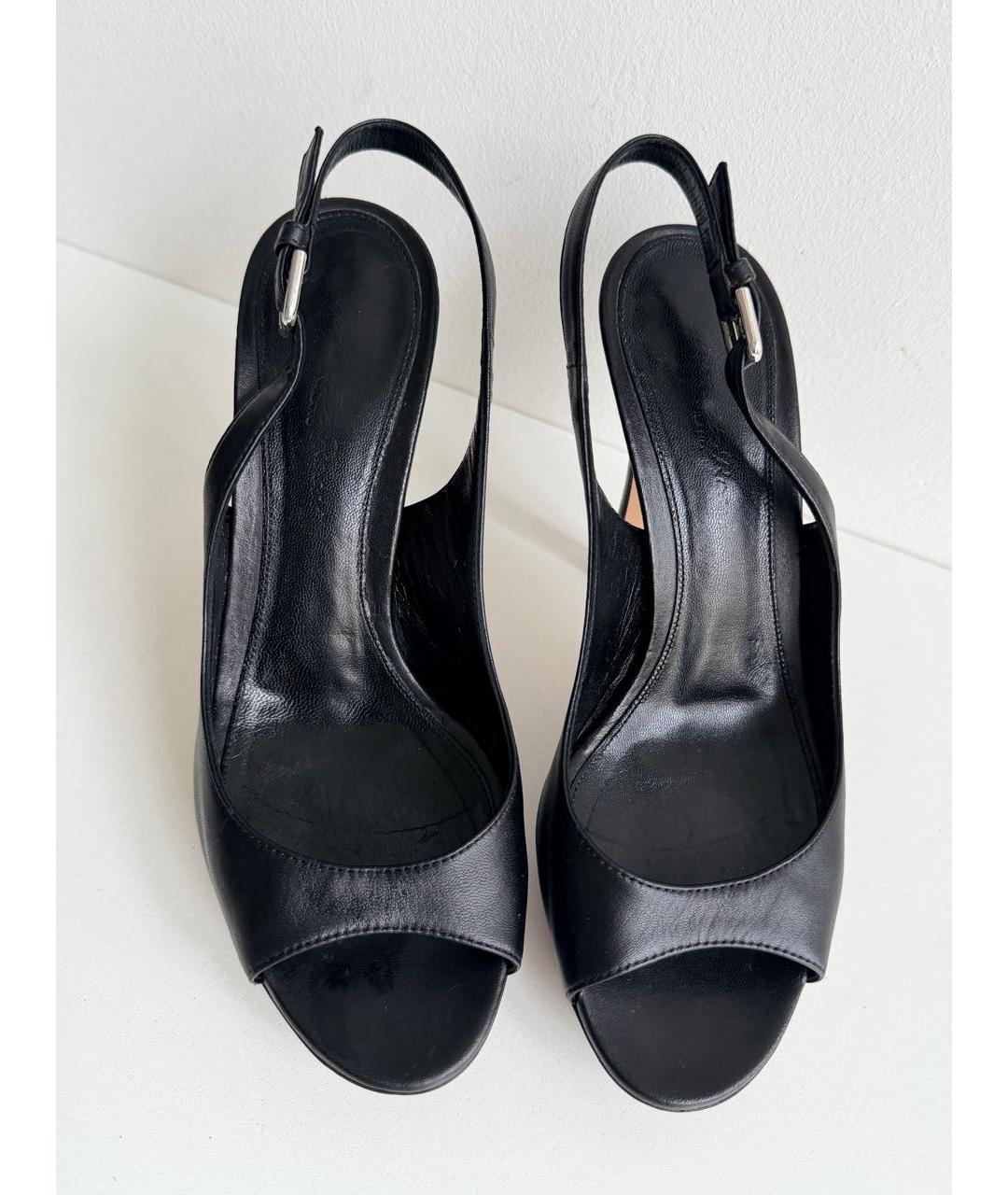 GIANVITO ROSSI Черные кожаные босоножки, фото 8