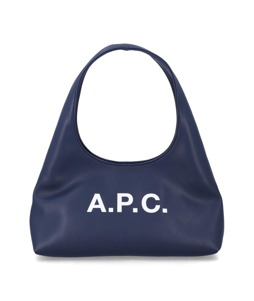 A.P.C. Темно-синяя кожаная сумка через плечо, фото 1