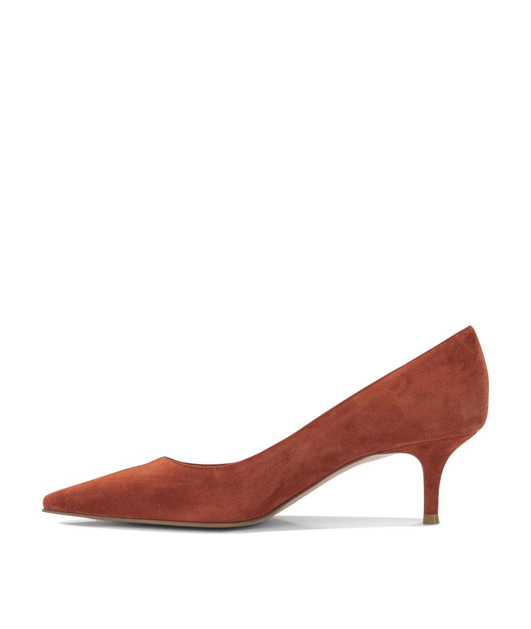 GIANVITO ROSSI Оранжевые замшевые туфли, фото 3