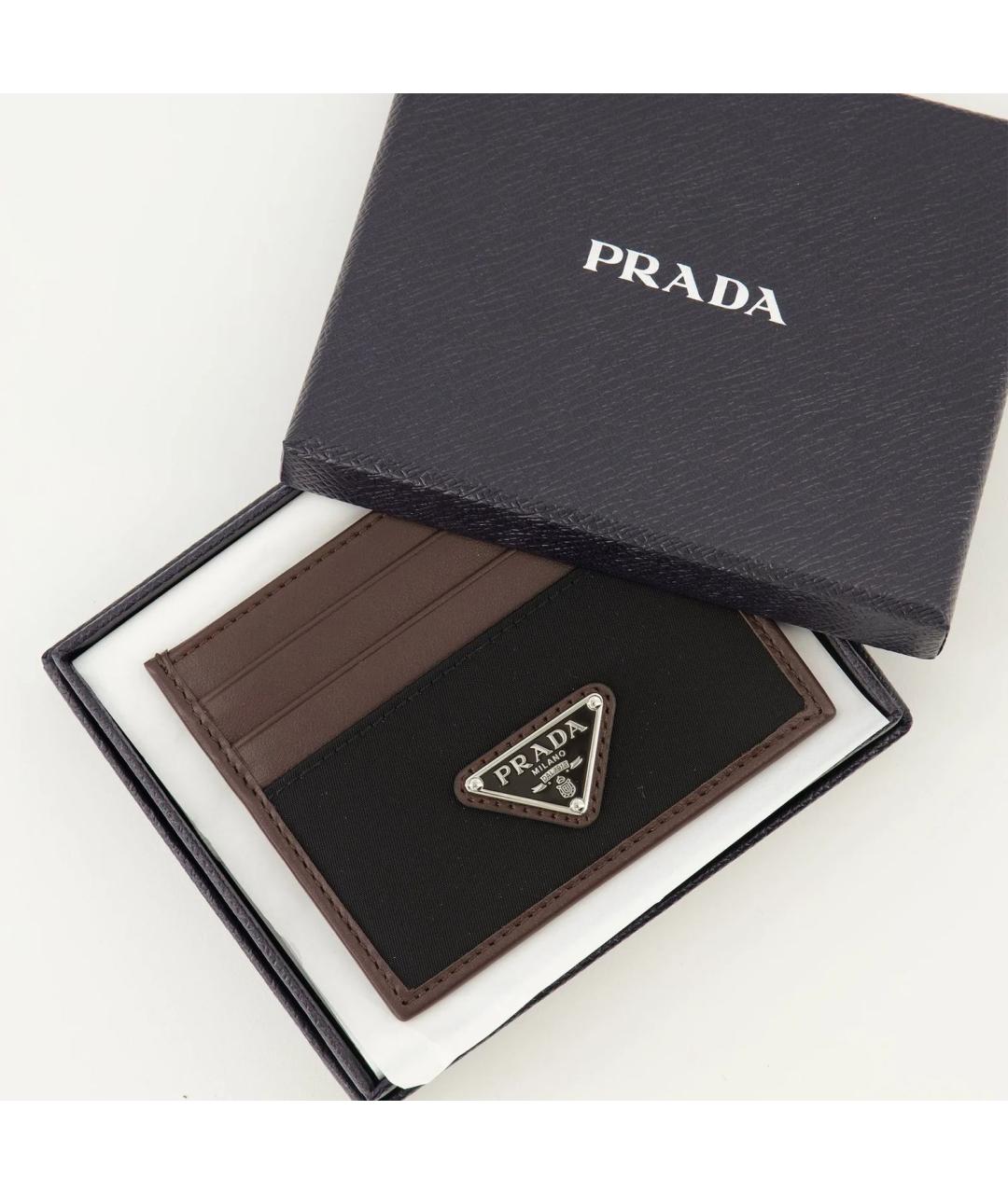 PRADA Черный кожаный кардхолдер, фото 4