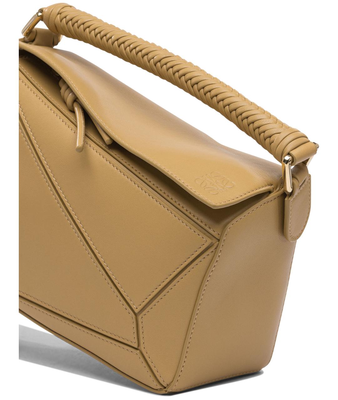 LOEWE Бежевая кожаная сумка через плечо, фото 4