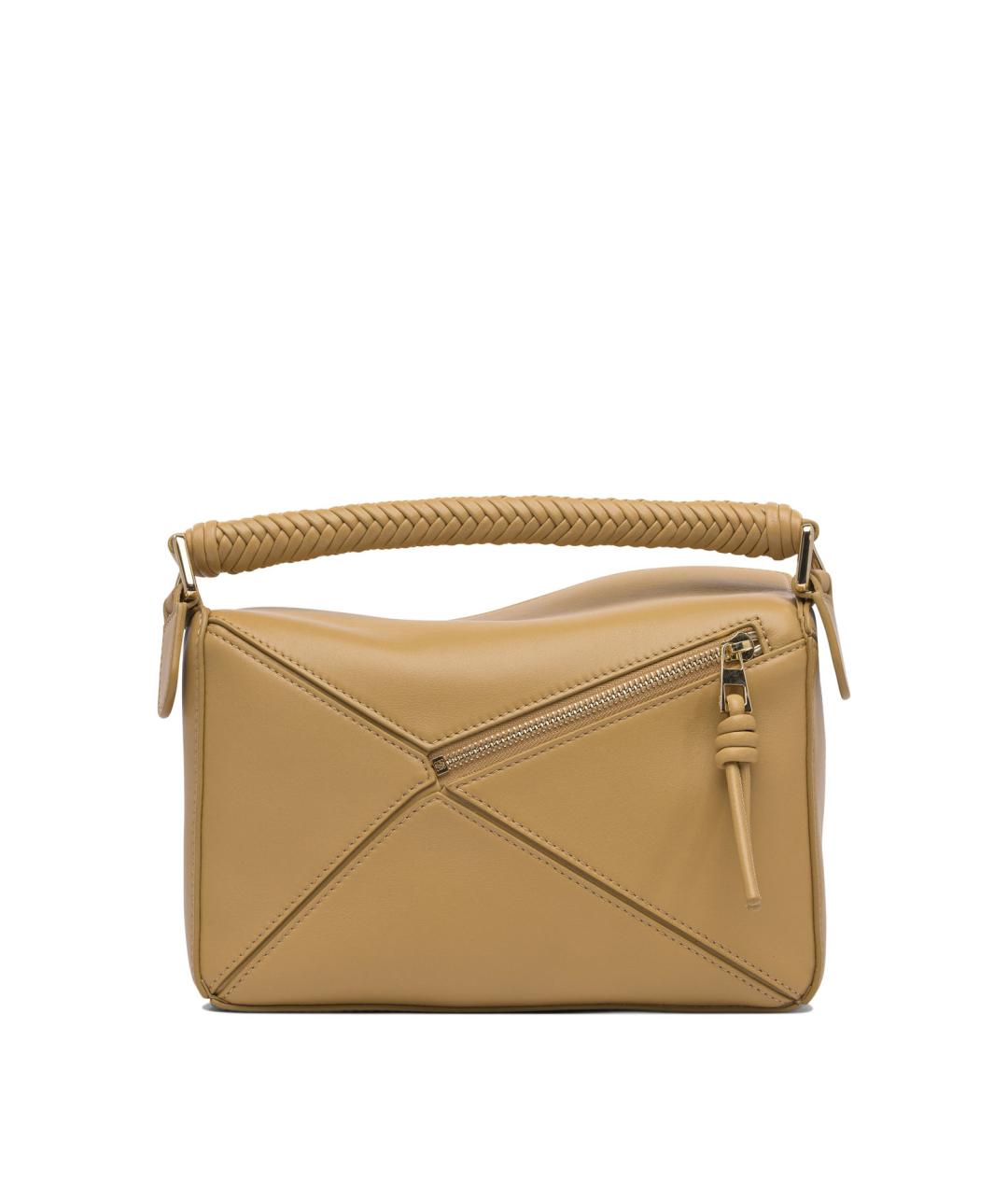 LOEWE Бежевая кожаная сумка через плечо, фото 3