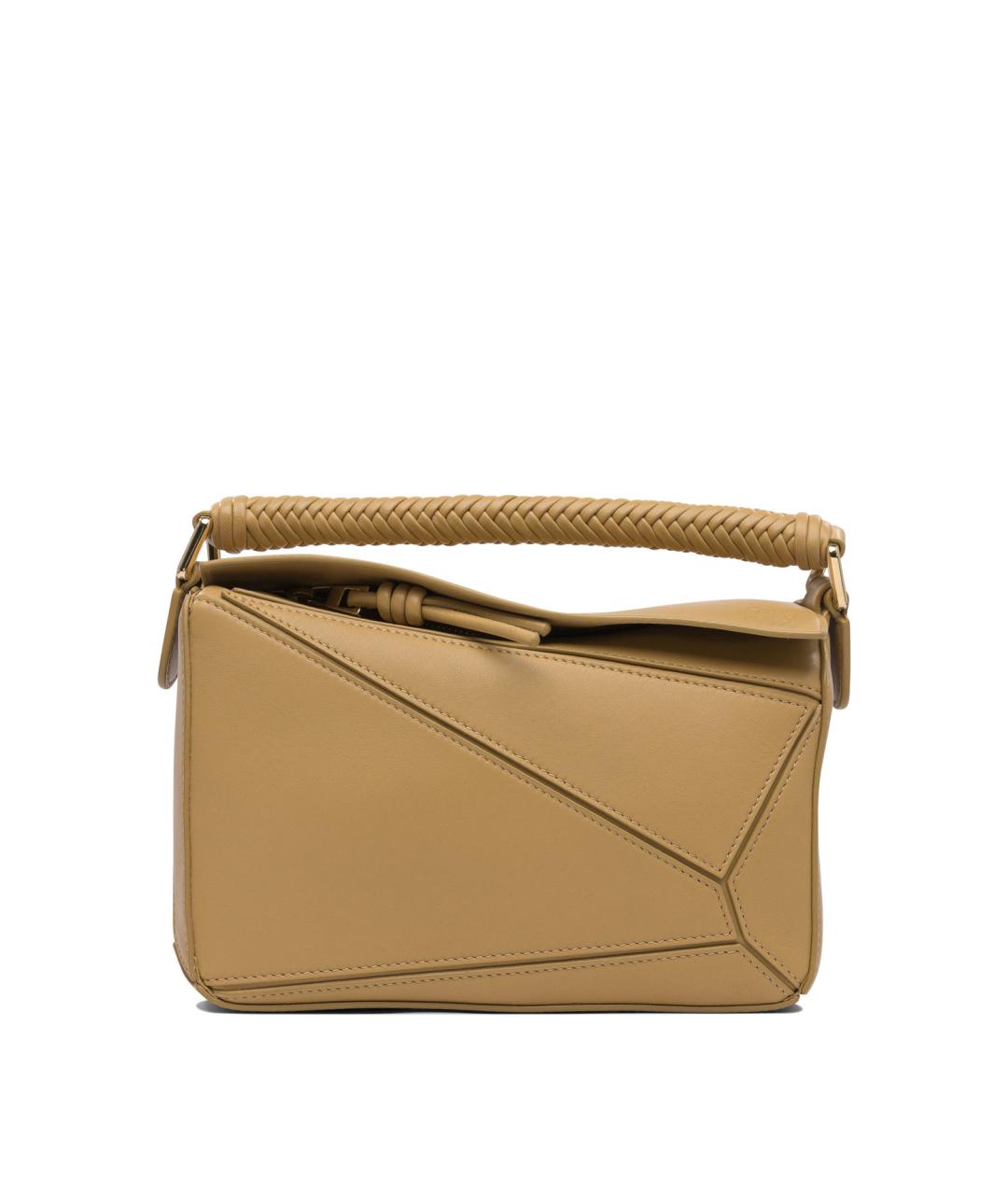 LOEWE Бежевая кожаная сумка через плечо, фото 1