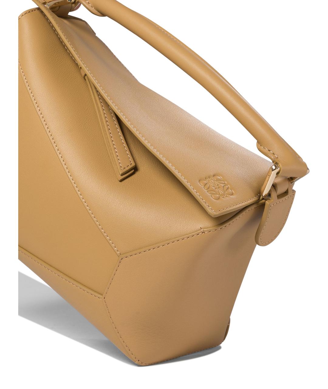 LOEWE Бежевая кожаная сумка через плечо, фото 4