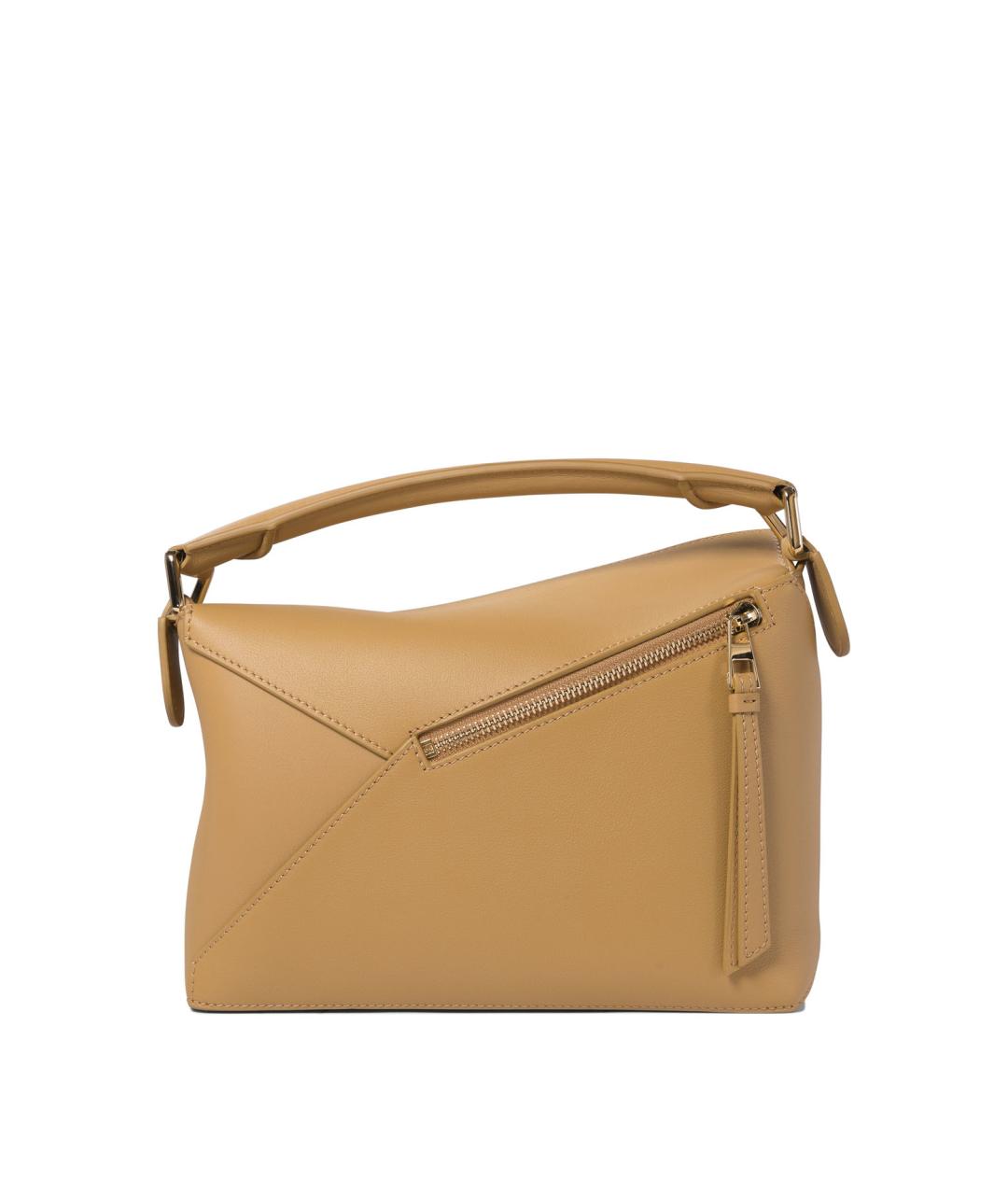 LOEWE Бежевая кожаная сумка через плечо, фото 3